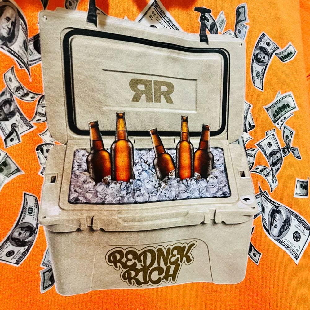 REDNEK RICH “YETI TIME” heavyweight hoodie - XL